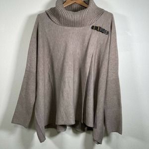 Calvin Klein Oversized Dolman Cape Poncho Sweater